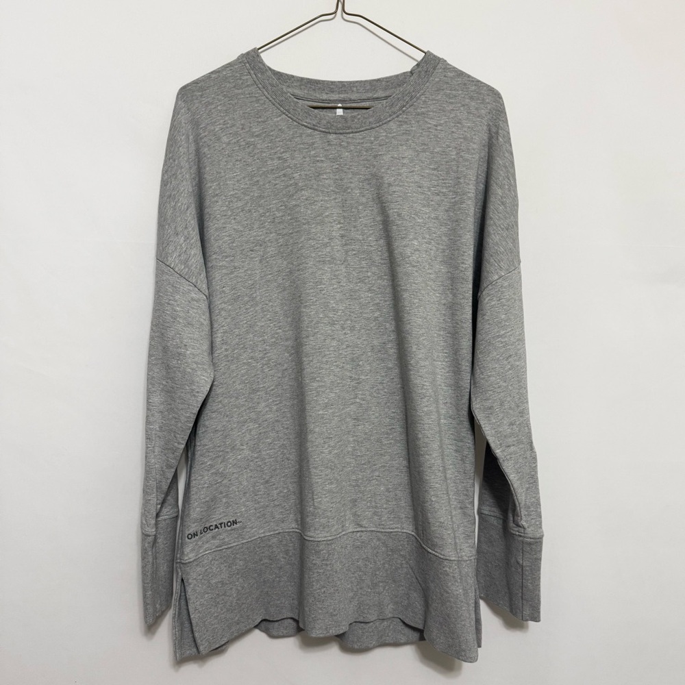 Johnnie-O Women's Brittany Sweatshirt Crew Neck Pullover Gray Medium  *Logo*